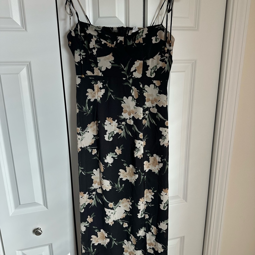 Petal & Pup Black Floral Maxi Dress